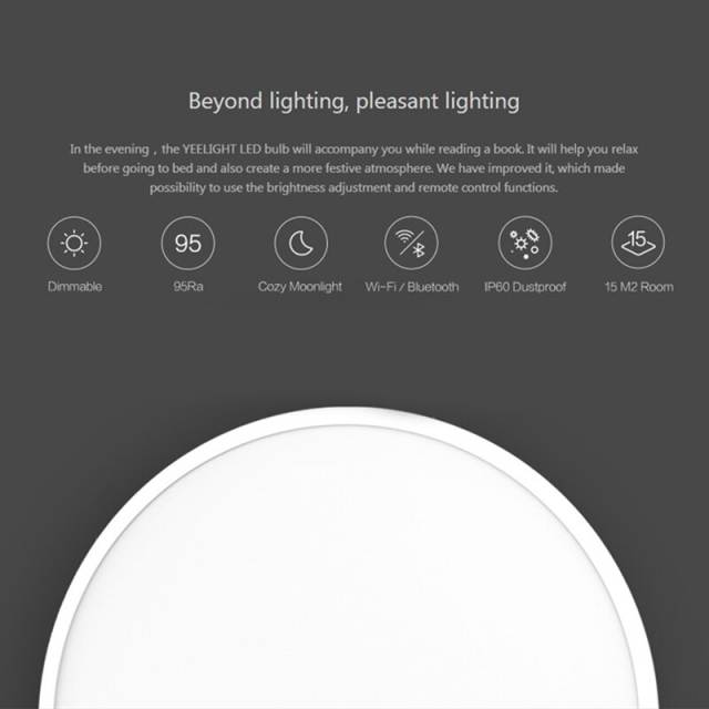 Yeelight YLXD01YL 28W 95Ra Round LED Ceiling Light Smart APP WiFi Control IP60 Dustproof Remote Control Intelligent Lamp