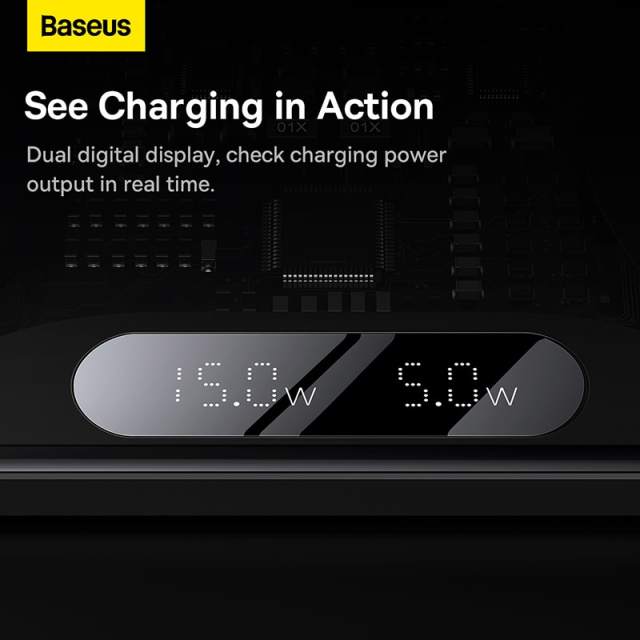 Baseus 20W Dual Qi Wireless Charger Pad For iPhone 14 13 12 Pro Max 11 8 Airpods 3 Xiaomi 2 in 1 Induction Wireless Fast Charger