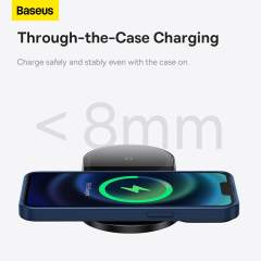 Baseus 20W Dual Qi Wireless Charger Pad For iPhone 14 13 12 Pro Max 11 8 Airpods 3 Xiaomi 2 in 1 Induction Wireless Fast Charger