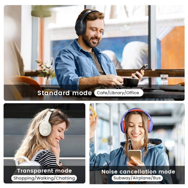NEW HAYLOU S35 ANC Wireless Bluetooth 5.2 Headphones 42dB Over-ear Noise Cancellation Headsets