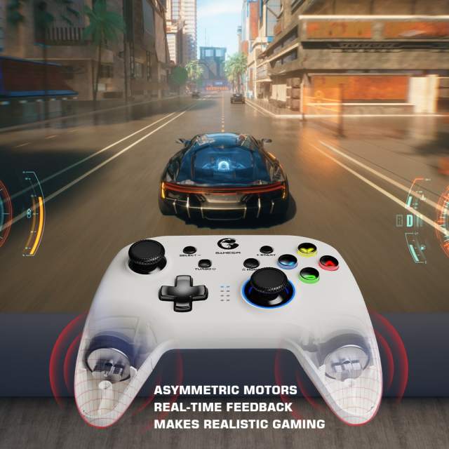 New GameSir T4 Pro White Version Bluetooth Gaming Controller 2.4G Wireless Gamepad