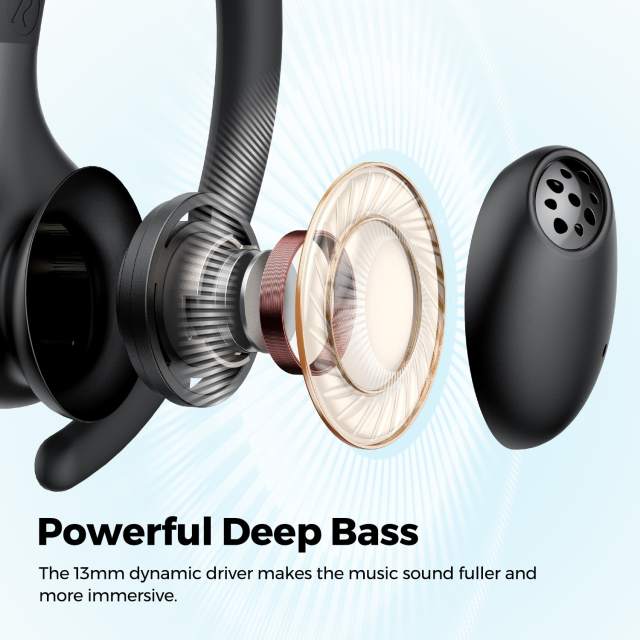 SoundPEATS Wings 2 Bluetooth 5.3 Wireless Earbuds Waterproof Sports Over-Ear Hooks Earphones