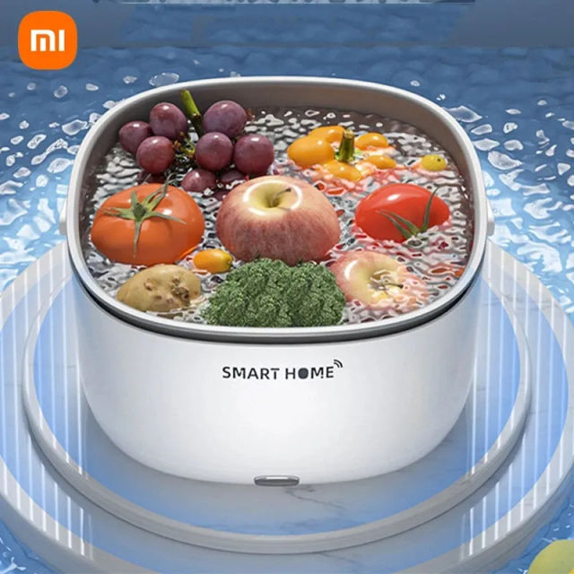 Electric Vegetable Washer Ultrasonic Washing Basket Food Purifier Automatic Vegetable and Fruit Washing Tool