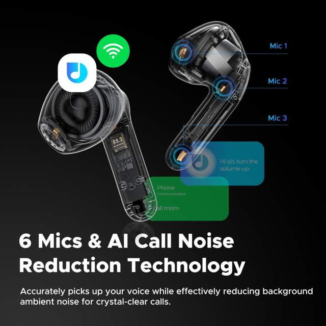 SoundPEATS Air4 Lite Bluetooth 5.3 Wireless Earphone Hi-Res Audio AI call Noise Reduction Eearbuds