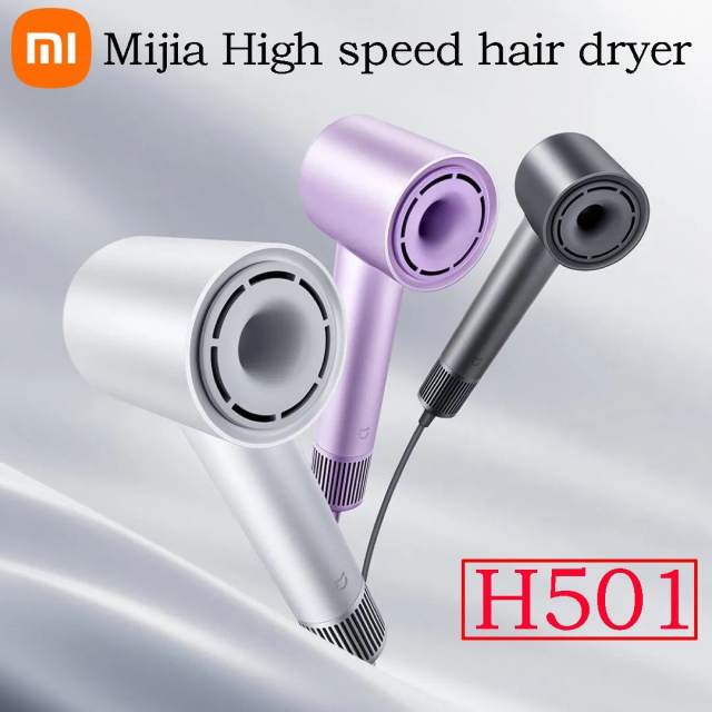 XIAOMI MIJIA H501 High Speed Anion Hair Dryer Wind 62m/s 1600W 2 Minute Quick Dry Professional Hair Care Negative Lon