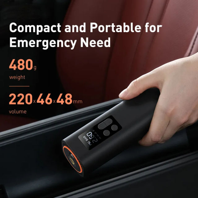 Baseus Mini Car Air Compressor 12V 150PSI Portable Car Tire Inflator Smart Digital Inflatable Pump