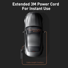 Baseus Mini Car Air Compressor 12V 150PSI Portable Car Tire Inflator Smart Digital Inflatable Pump