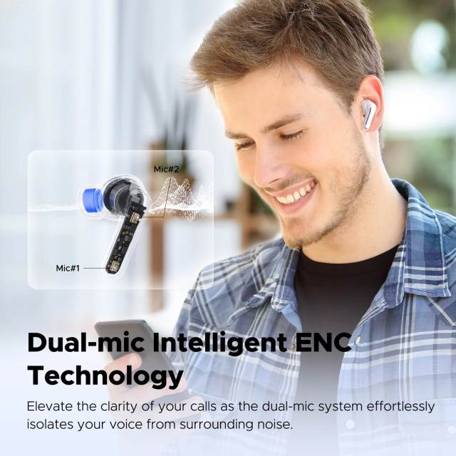 SoundPEATS Clear Transparent Series Bluetooth 5.3 True Wireless Earbuds
