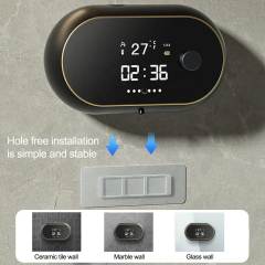 Creative Liquid Foam Soap Dispensers Time Temperature Display Automatic Soap Dispenser