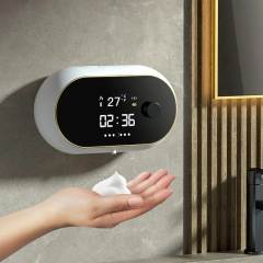 Creative Liquid Foam Soap Dispensers Time Temperature Display Automatic Soap Dispenser