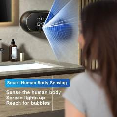 Creative Liquid Foam Soap Dispensers Time Temperature Display Automatic Soap Dispenser
