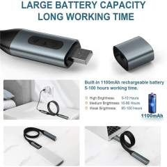 USB Reading Lamp Neck Book Light Rechargeable HandsFree Portable LED Reading Light For Camping Repairing Lighting