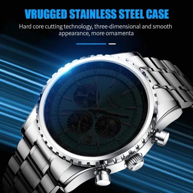 2023 LIGE Top Brand Luxury New Men Watch Quartz Man Watches Waterproof Luminous Watch