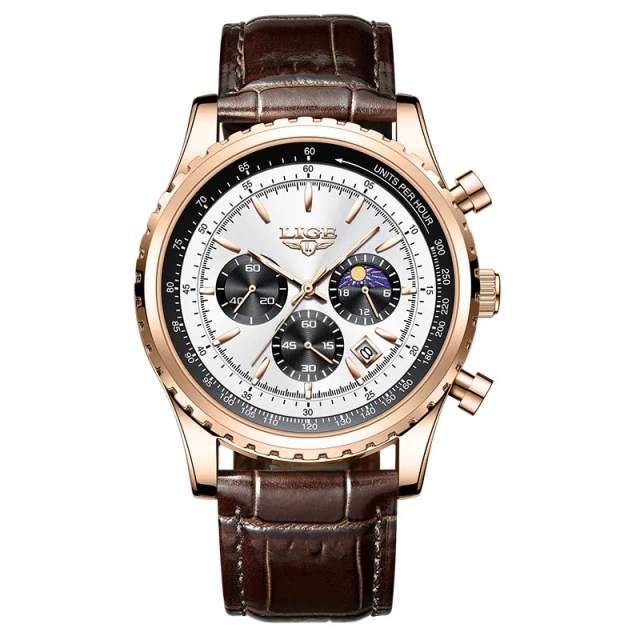 2023 LIGE Top Brand Luxury New Men Watch Quartz Man Watches Waterproof Luminous Watch