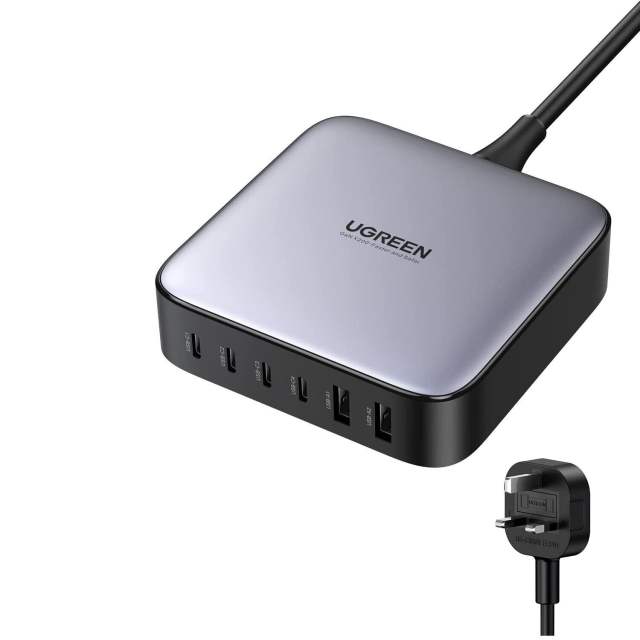 NEW UGREEN 200W GaN Charger Desktop Laptop Fast Charger Adapter For iPhone 15 14 Pro Max Xiaomi Samsung Tablets Phone Charger