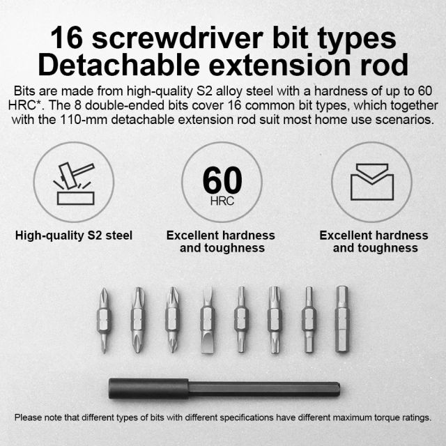 Xiaomi Mijia Screwdriver 16 in 1 Ratchet Screwdriver DIY Repair Tools S2 Alloy Steel Bits High Precision Home 