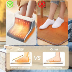 Electric Foot Warmer Heating Pad for Foot, USB Charging Power Saving Warm Foot Cover 6-Heating and 4-Timing Home Bedroom Sleep