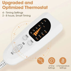 Electric Foot Warmer Heating Pad for Foot, USB Charging Power Saving Warm Foot Cover 6-Heating and 4-Timing Home Bedroom Sleep