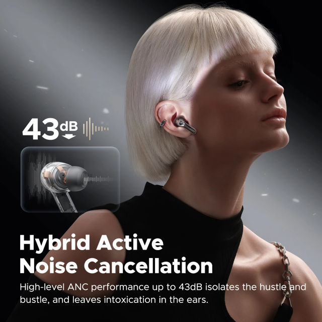 SoundPEATS Capsule3 Pro Wireless Earbuds with Hi-Res and LDAC 43dB Hybrid ANC Bluetooth 5.3 Earphones