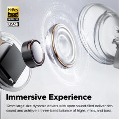 SoundPEATS Capsule3 Pro Wireless Earbuds with Hi-Res and LDAC 43dB Hybrid ANC Bluetooth 5.3 Earphones