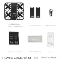 HOVER Air X1 Self Flying Camera Pocket Sized Drone HDR Video Capture Palm Takeoff Intelligent Flight Paths Follow Me Mode