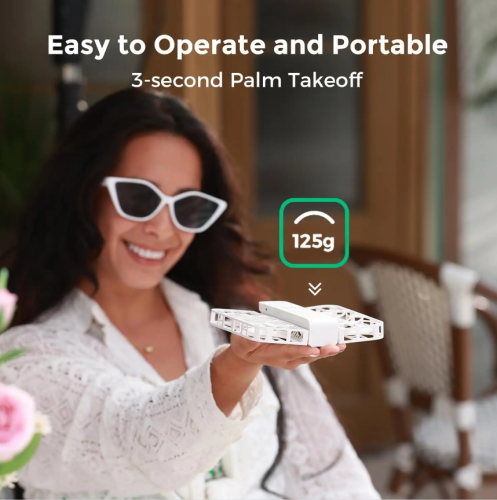 HOVER Air X1 Self Flying Camera Pocket Sized Drone HDR Video Capture Palm Takeoff Intelligent Flight Paths Follow Me Mode