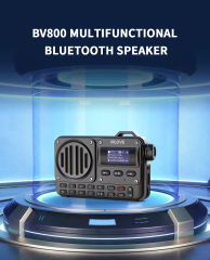 MLOVE BV800 Super-Portable Bluetooth Speaker with FM Radio,LCD Screen Display, Antenna, AUX Input, USB Disk, TF Card, MP3 Player