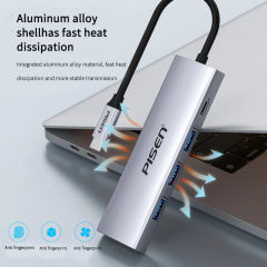 PISEN Docking Station Type C HUB to 4K60Hz HDMI-compatible USB 3.0 Adapter RJ45 PD100W Charge For Macbook Pro Laptop Accessories