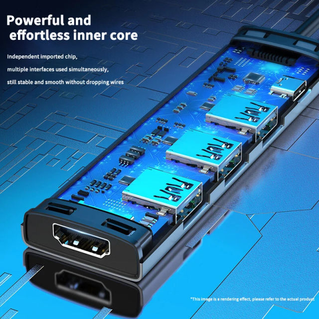 PISEN Docking Station Type C HUB to 4K60Hz HDMI-compatible USB 3.0 Adapter RJ45 PD100W Charge For Macbook Pro Laptop Accessories