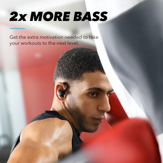 Original Anker Soundcore Sport X10 Wireless Bluetooth Earphone Rotating Ear Hooks Deep Bass IPX7 Waterproof Sweatproof Running