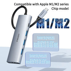 PISEN Docking Station Type C HUB to 4K60Hz HDMI-compatible USB 3.0 Adapter RJ45 PD100W Charge For Macbook Pro Laptop Accessories
