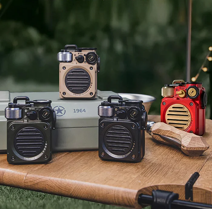 Muzen Mini Bluetooth Speaker, Button Portable Metal Small Cute Wireless Speaker, Rechargeable HiFi Loud Volume Audio Speaker with Portable 並行輸入品 Bluetooth Speaker MUZEN WILD MINI Speaker Outdoor with Flashlight