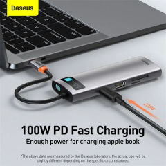 Baseus USB Hub HDMI-Compatible 4K Type C to USB 3.0 Splitter PD 100W Dock Station