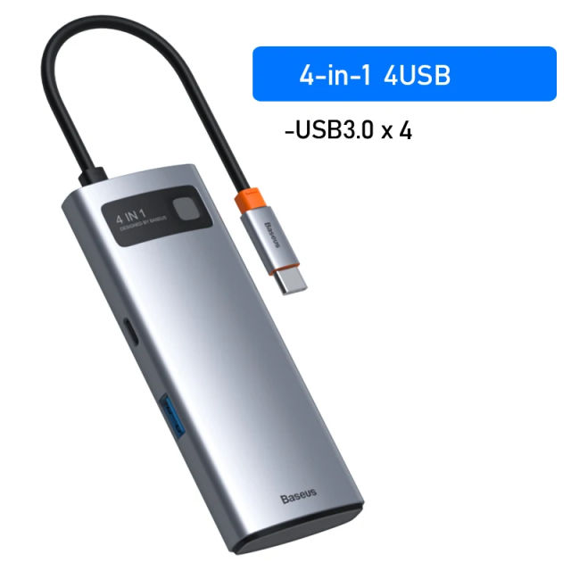 Baseus USB Hub HDMI-Compatible 4K Type C to USB 3.0 Splitter PD 100W Dock Station