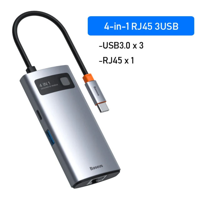 Baseus USB Hub HDMI-Compatible 4K Type C to USB 3.0 Splitter PD 100W Dock Station