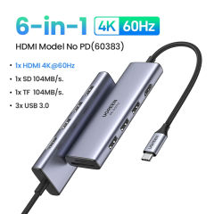 UGREEN USB C HUB 4K60Hz Type-C to HDMI 2.0 USB 3.0 Adapter USB 3.0 HUB