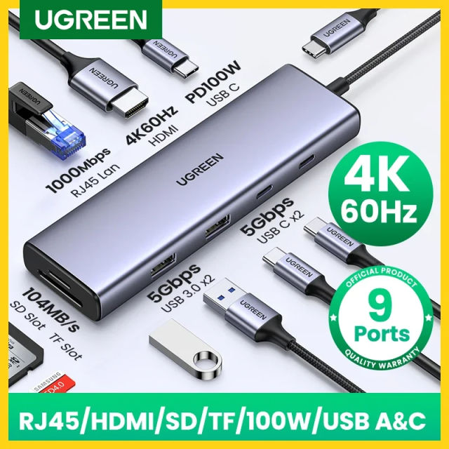 UGREEN USB C HUB 4K60Hz Type-C to HDMI 2.0 USB 3.0 Adapter USB 3.0 HUB
