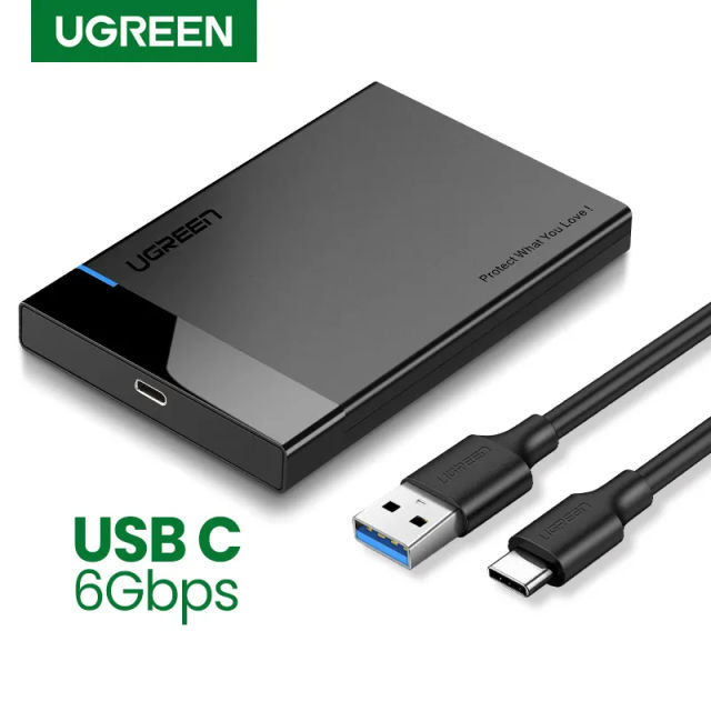 Ugreen 2.5 HDD SSD Case SATA to USB 3.1 Adapter Case HD External Hard Drive Enclosure Box