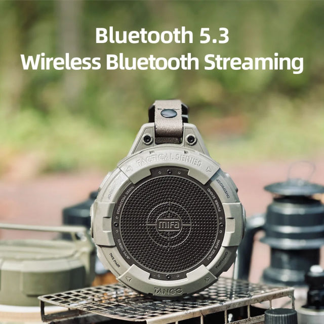 mifa Tango Portable Bluetooth Speaker With Flashlight IP67 Waterproof &Shockproof Bass Loudness Bluetooth 5.3