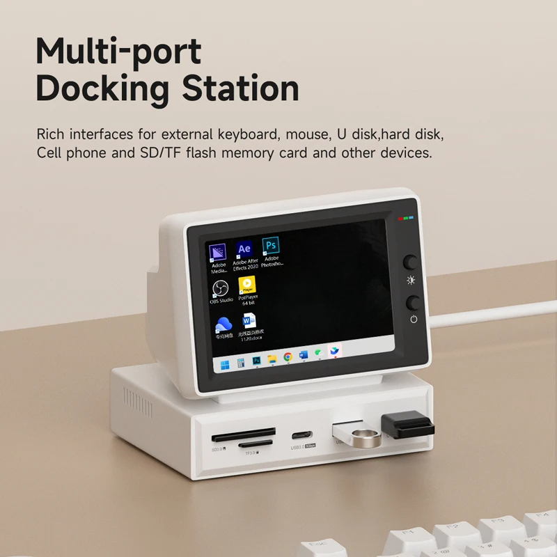 New Hagibis 3.5inch IPS Mini Screen AIDA64 Mini PC CPU RAM HDD