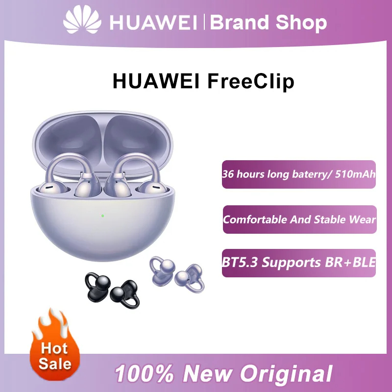 New HUAWEI FreeClip Wireless Earbuds Open Wireless Bluetooth Earphone