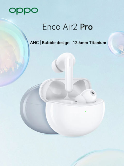 Oppo Enco Air2 Pro Air 2 Pro Bluetooth5.2 Earphone ANC Active Noise Cancel 12.4mm Deep Bass Booster IP54