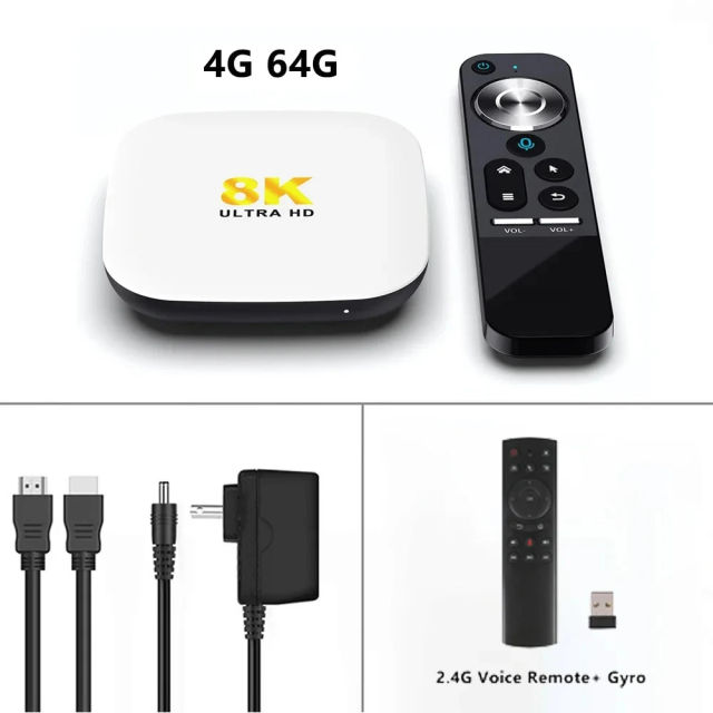 H96Max M2 TV Box Android 13 8K 1000M LAN WiFi6 RAM DDR4 eMMC 2.4G Voice Remote HDR10