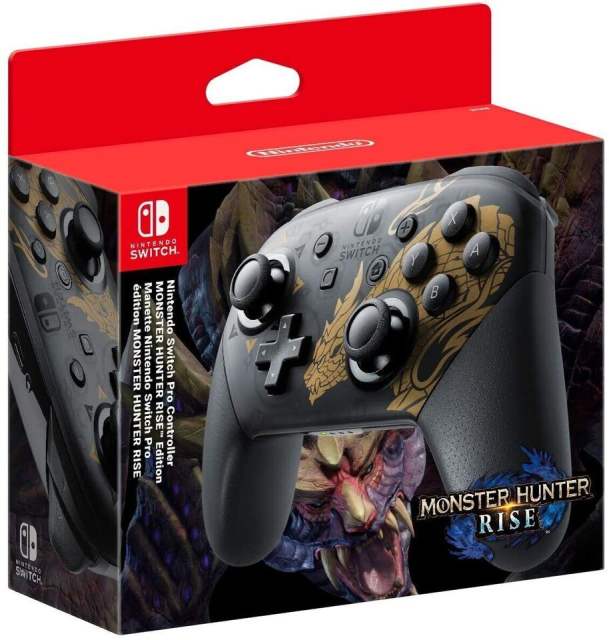 NEW Nintendo Switch Pro Controller New Wireless Pro Controller Remote Monster Hunter Rise Limited Edition