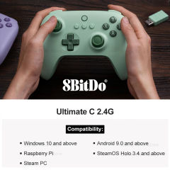 8BitDo Ultimate C Wireless 2.4G Gaming Controller Gamepad for PC, Windows 10, 11, Steam PC, Raspberry Pi, Android