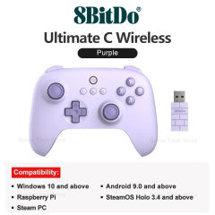 8BitDo Ultimate C Wireless 2.4G Gaming Controller Gamepad for PC, Windows 10, 11, Steam PC, Raspberry Pi, Android
