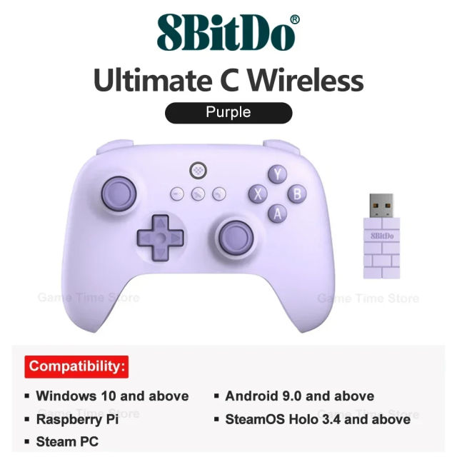 8BitDo Ultimate C Wireless 2.4G Gaming Controller Gamepad for PC, Windows 10, 11, Steam PC, Raspberry Pi, Android