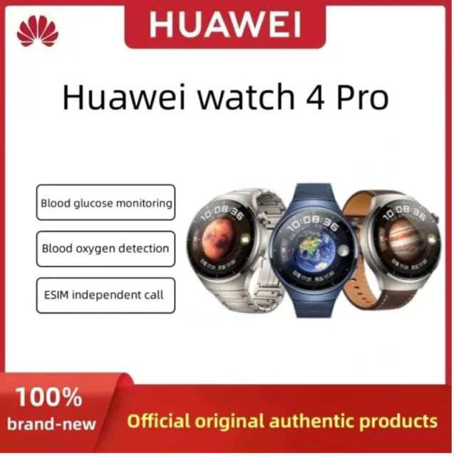 Original New Huawei Watch 4 Pro Smart Watch ESIM Independent Call Full Touch Screen Health Monitor