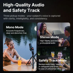 New Ulanzi U-Mic Stereo Microphone Dual Channel Wireless Lavalier Microphone System