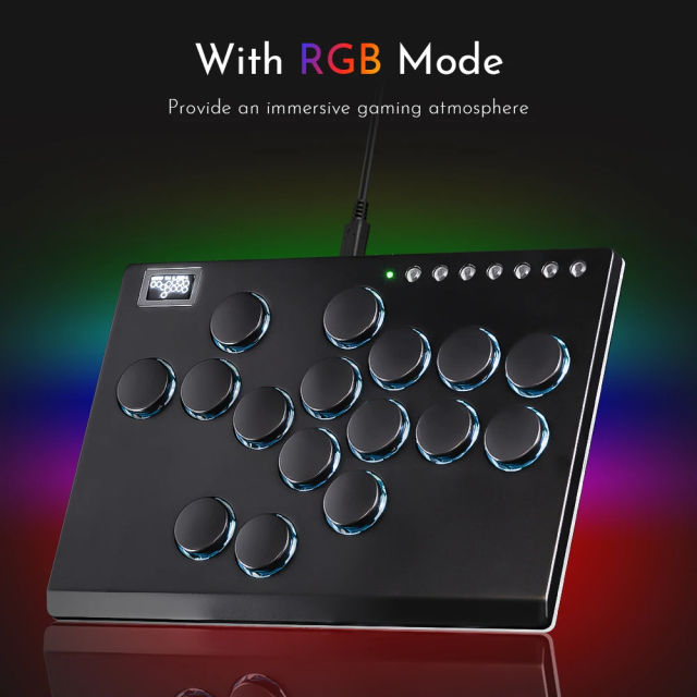 Haute All Metal Joystick Hitbox Controller Arcade Fighting Stick For PC/Ps3/ Ps4 / Switch/Steam Mini Hitbox Keyboard Control